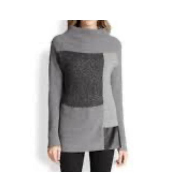 Lafayette 148 New York Womens Colorblock Mock Sweater Size Large - Picture 2 of 11